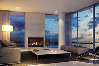 Modern high-rise apartment with a nice view, representing urban living and energy-efficient housing.