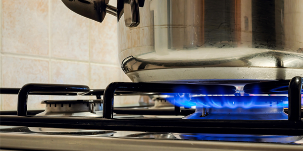 Saucepan on Gas Cooker