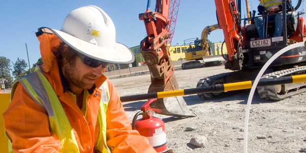 Workman working on AGN expansion