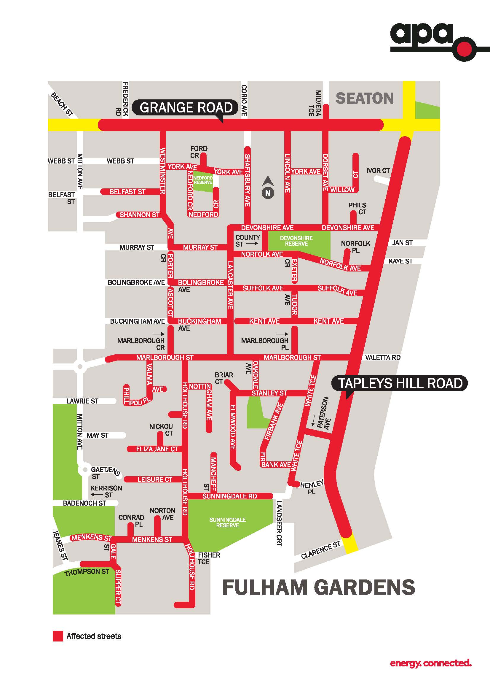 Map of Fulham Gardens project
